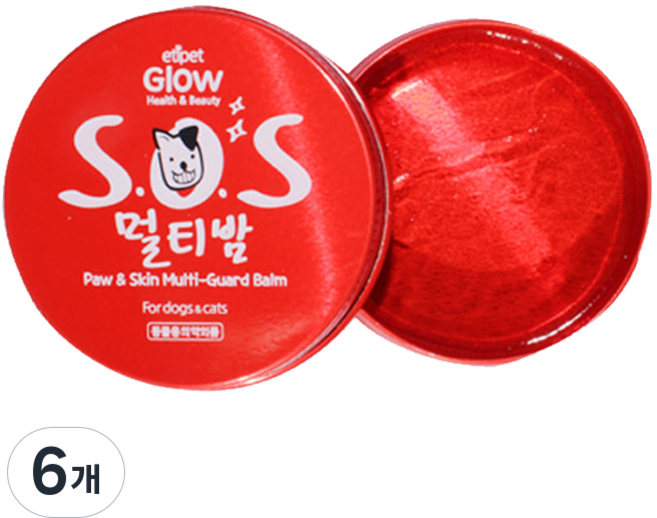 에티펫 글로우 반려동물 SOS멀티밤, 40g, 1개입, 6개