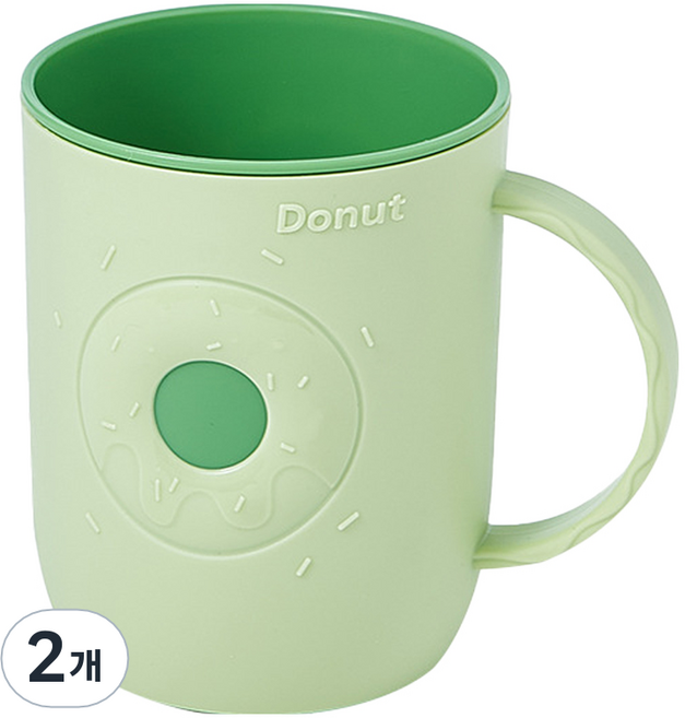 몬드스팟 도넛 욕실 양치컵 YY57690, 민트, 2개
