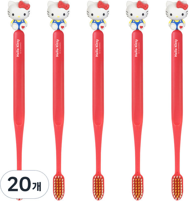 아텍스 산리오캐릭터즈 피규어 칫솔 6세이상, 헬로키티, 1개입, 20개
