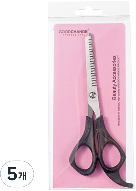 미성메탈 미용숱가위1, 혼합 색상, 5개