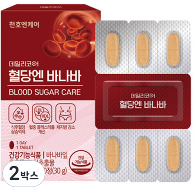 데일리코어 천호엔케어 혈당엔 바나바 30g, 30정, 2개