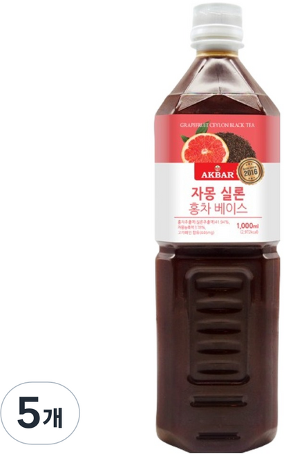아크바 자몽 실론 홍차 베이스, 5개, 1L