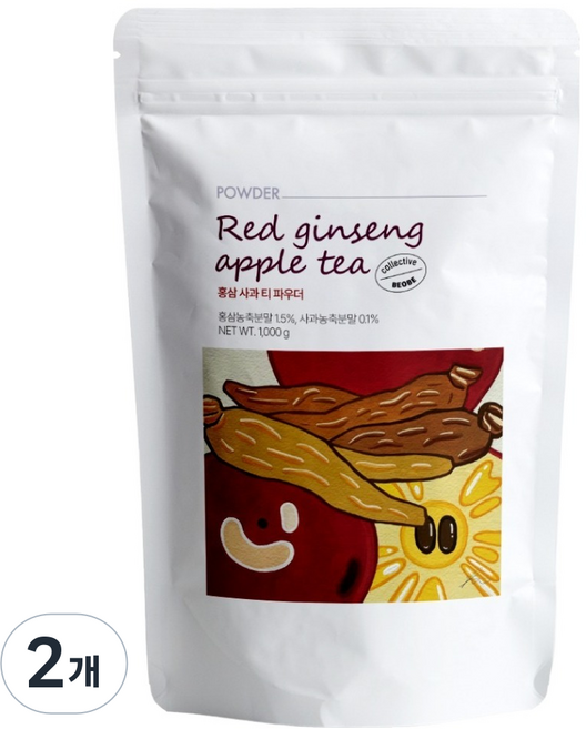 베오베 홍삼 사과티 파우더, 1kg, 2개, 1개입