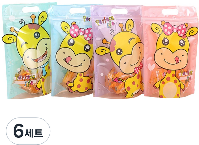 아트조이 구디백 스탠딩 지퍼백 4종 x 12p + 2p 랜덤 발송 세트 꽃사슴, 6세트