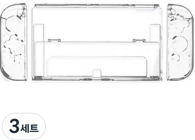 잼몬스터 닌텐도 스위치 OLED 하이브리드 개선형 풀케이스 유리알 투명, 3세트, SO01