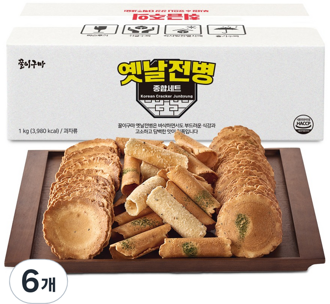 꿀이구마 옛날 전병 종합 세트, 1kg, 6개