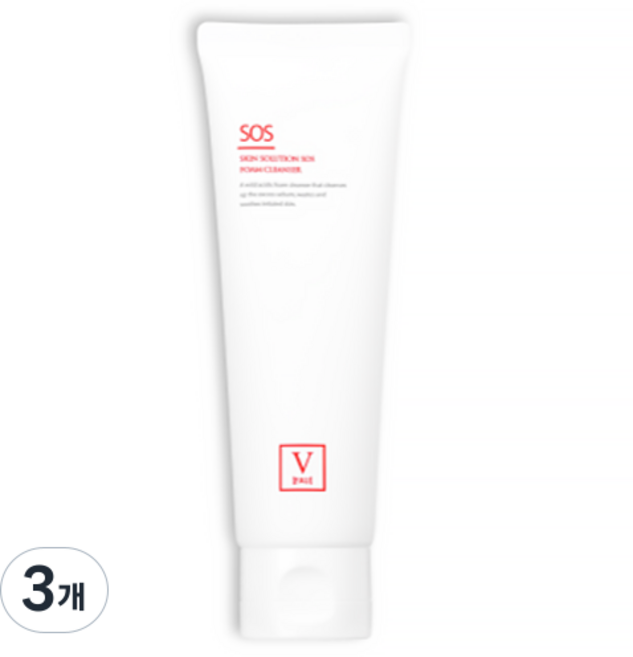 파우 스킨솔루션 SOS 폼 클렌저, 3개, 120ml