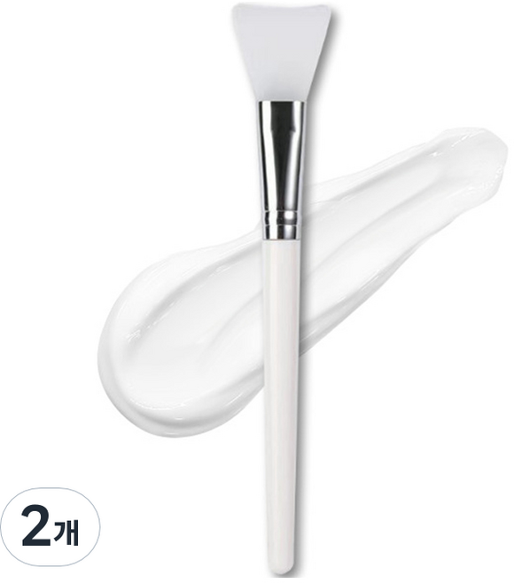 올웨일리 실리콘 기본형 마스크 팩 브러쉬 TSP2487, 2개, 화이트