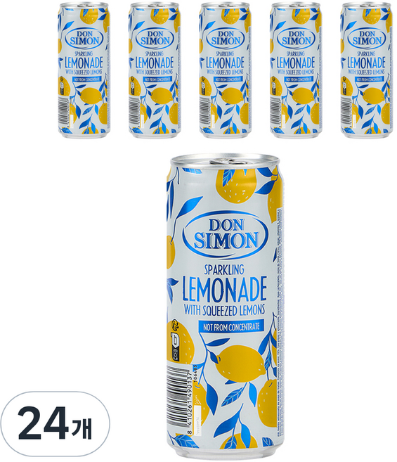 돈시몬 착즙 스파클링 레몬에이드, 330ml, 24개