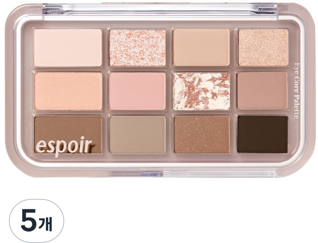 에스쁘아 아이 코어 팔레트, 6호 허니 오트 라떼, 5개