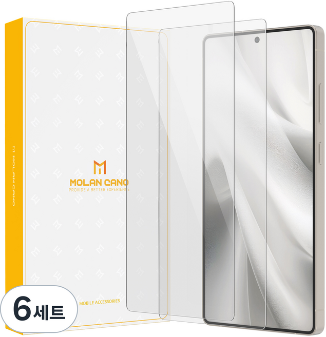 MOLAN CANO Flash 鋼化玻璃手機螢幕保護貼 2p 組 透明, 6套