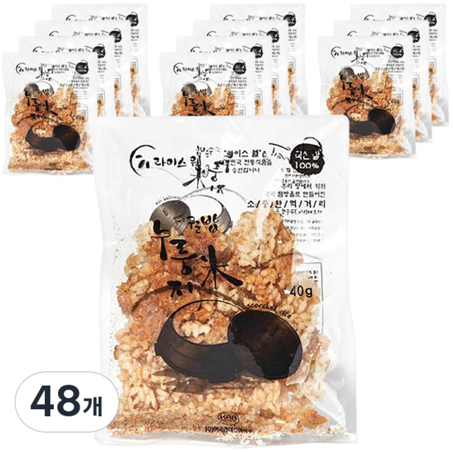 라이스웰 즉석 누룽지, 40g, 48개