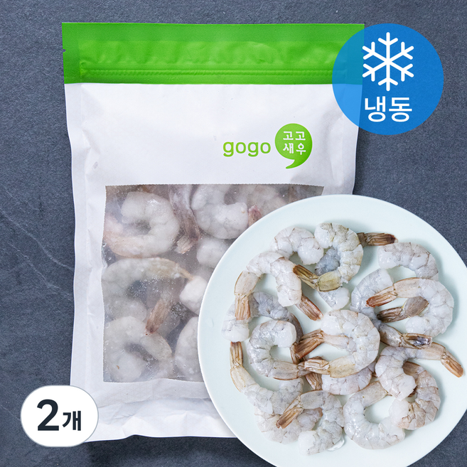 고고새우 생칵테일새우 31/40 (냉동), 300g(대), 2개