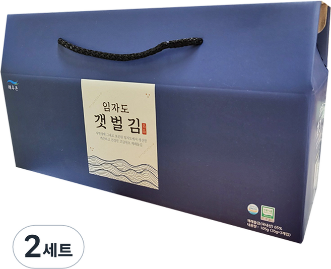 해우촌 임자도 갯벌김 캔 35g x 3p 선물세트, 2세트