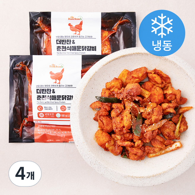더반찬 춘천식매운닭갈비 (냉동), 180g, 4개