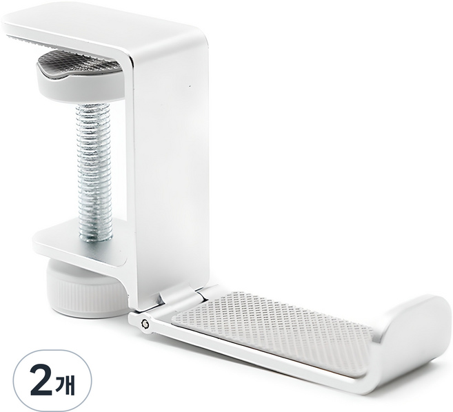 apin 무타공 접이식 책상가방걸이, 실버, 2개, BH-01