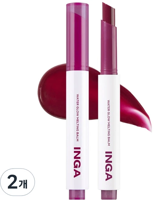 잉가 워터 글로우 멜팅 밤, 그레이프 주스, 1.8g, 2개 - 쿠팡