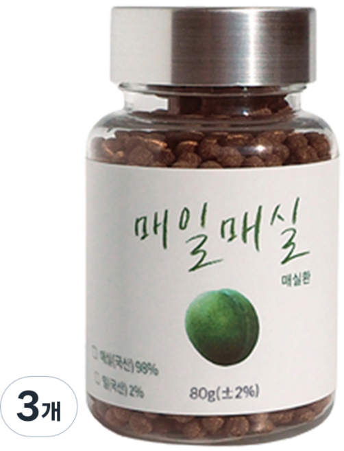 황매실로 만든 매일 매실환, 80g, 3개