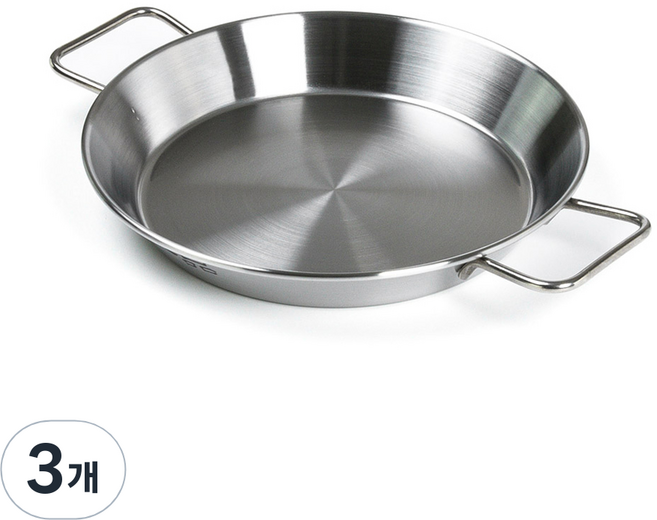 키친아트 인덕션 일품 스테인레스 직화 빠에야팬, 26cm, 3개