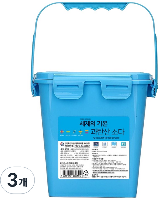 세제의기본 과탄산 소다, 2kg, 3개