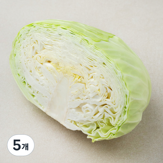 친환경 양배추 1/2통, 500g, 1개, 5개, 500g