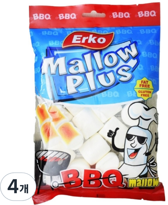 에르코 화이트 마시멜로, 4개, 100g
