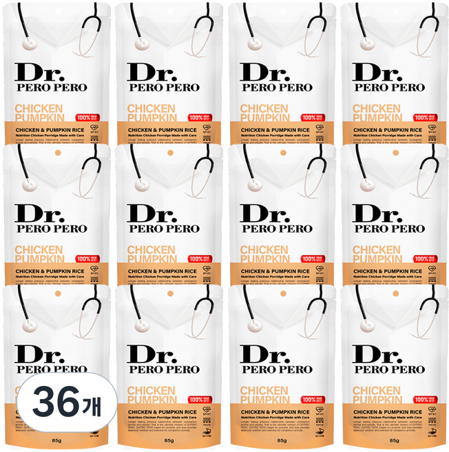 닥터페로페로 반려동물 보양식 영양 죽, 닭, 85g, 36개