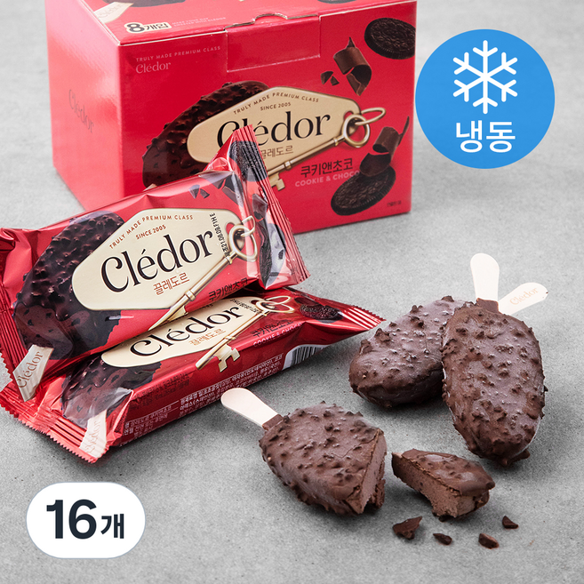 끌레도르 쿠키앤초코바 (냉동), 90ml, 8개입, 2박스