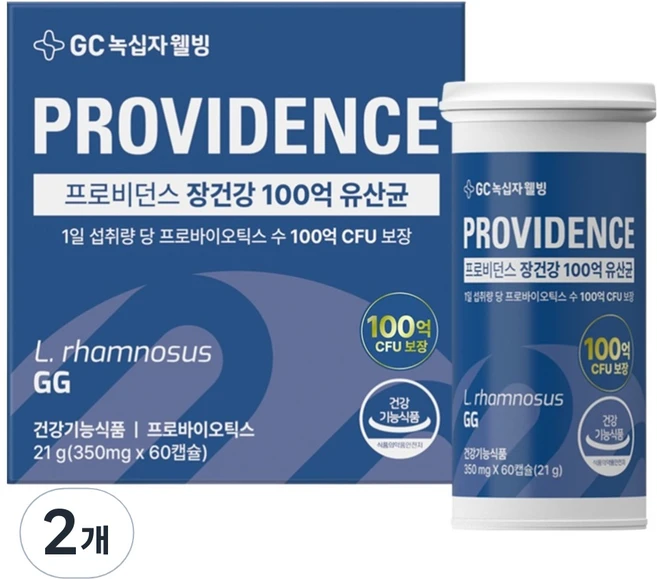 GC녹십자웰빙 프로비던스 장건강 100억 유산균, 60정, 2개 - 쿠팡