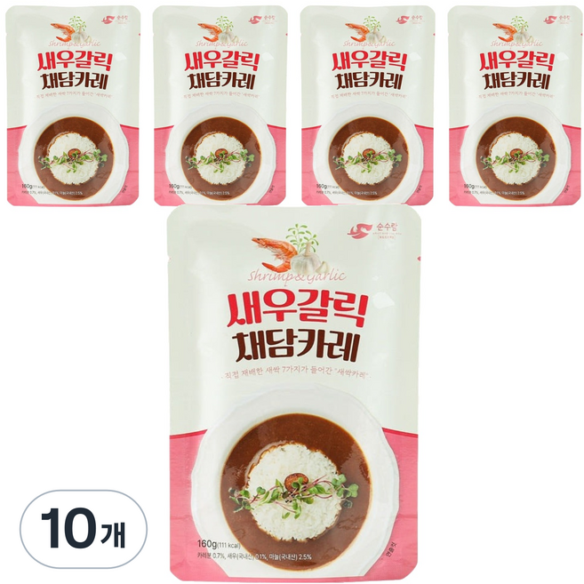 Sunsuram 香蒜蝦仁Chadaem咖哩, 160g, 10個