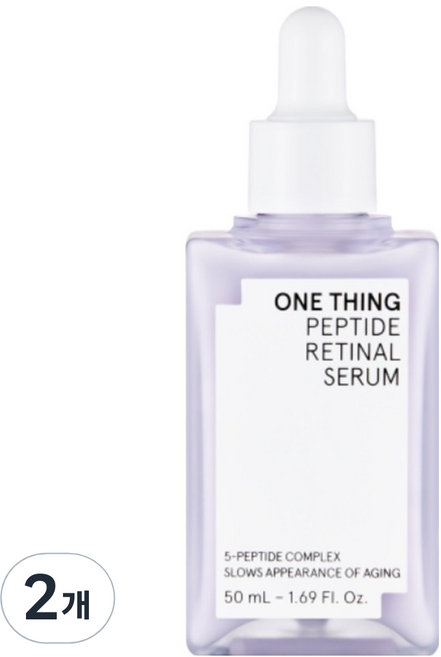 ONE THING 胜肽視黃醛精華液, 50ml, 2個