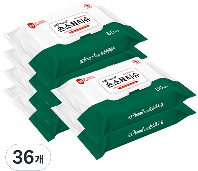 이지팜 손소독 티슈, 50매, 36개