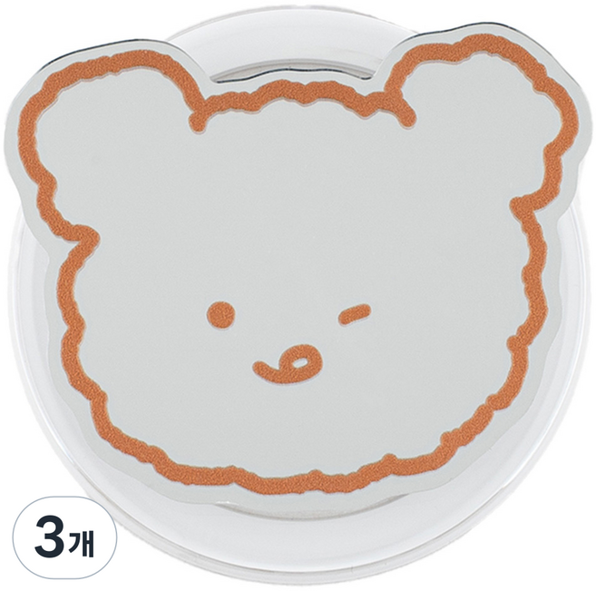 구스페리 동물 맥세이프 미러 톡, 17 브라운낼름곰돌이, 3개