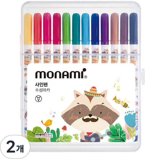 모니주 사인펜 12색, 남, 2개