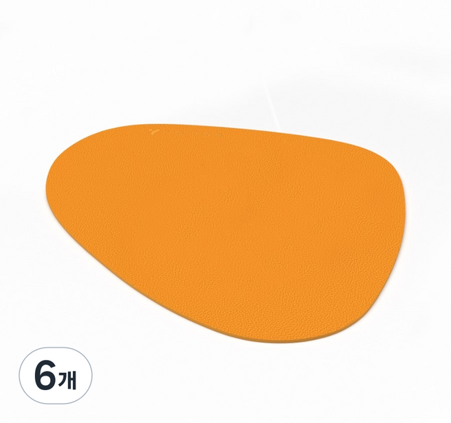 요이치 논슬립 가죽 마우스패드, 머스타드, 6개