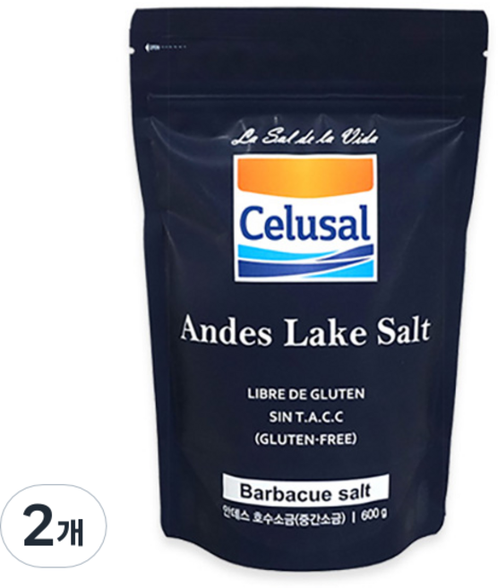 셀루살 안데스 소금 B. 중간소금 지퍼백, 600g, 2개
