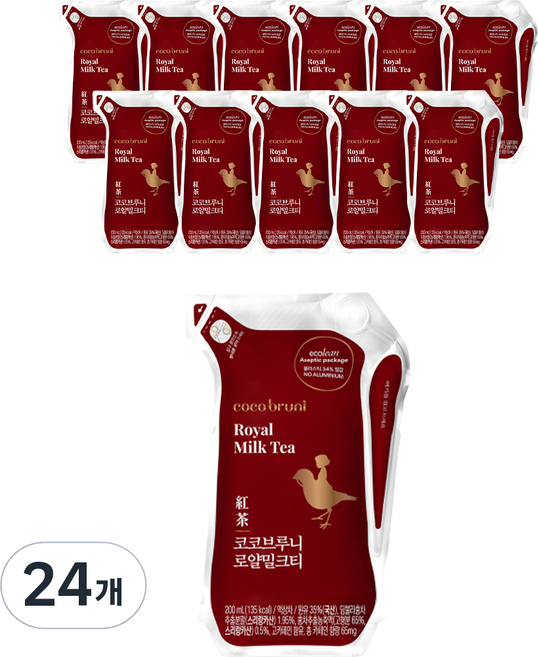 코코브루니 로얄 밀크티, 200ml, 24개