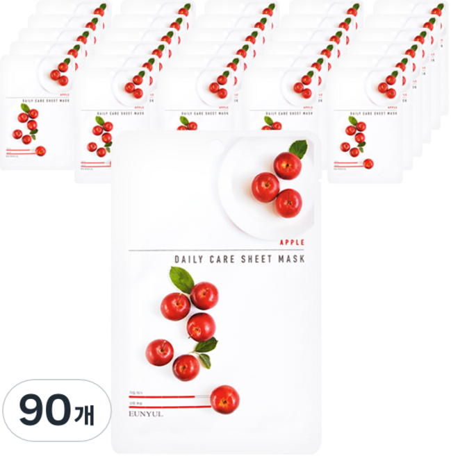 은율 사과 데일리 케어 시트 마스크, 1개입, 90개
