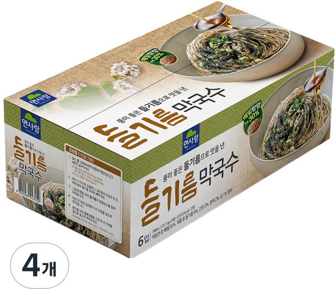 면사랑 들기름 막국수 6인분, 789g, 4개