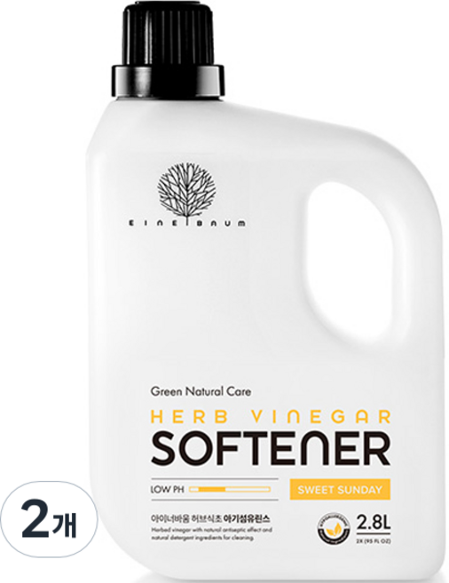 아이너바움 아기섬유린스 스윗선데이, 2.8L, 2개