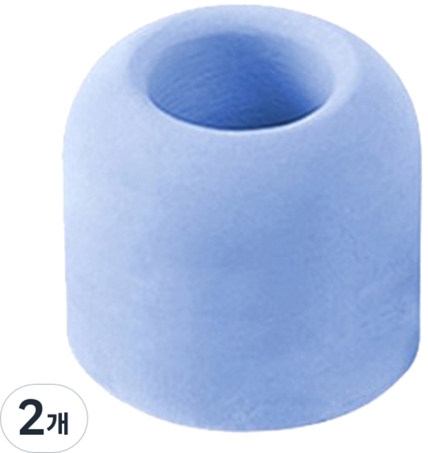 블럭마트 규조토 칫솔꽂이 원형, 블루, 2개