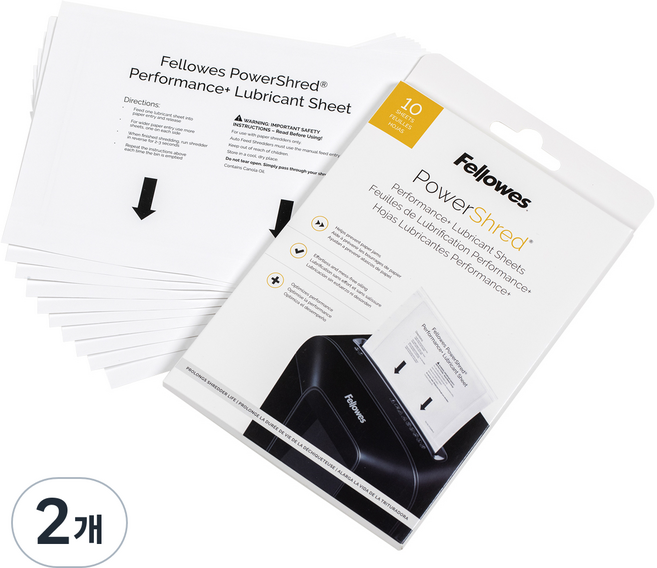 펠로우즈 문서세단기 오일 페이퍼 10p, 2개