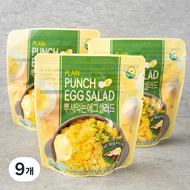 풍요한아침 뿌셔먹는 에그샐러드 플레인, 150g, 9개