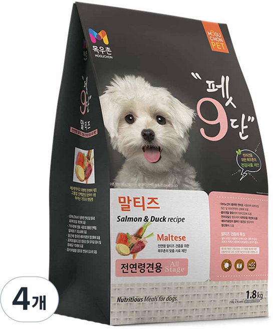 목우촌펫 강아지 9단 기능성 사료, 말티즈, 1.8kg, 4개