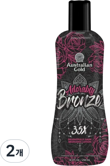 오스트레일리안골드 어도러블리 브론즈 35X 다크 브론저 태닝로션, 2개, 250ml - 쿠팡