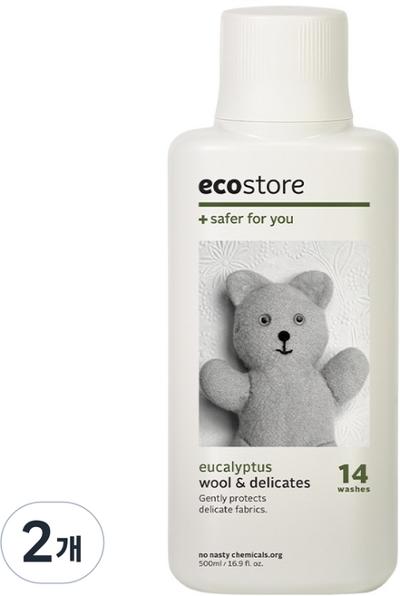 에코스토어 중성 & 울 세제 유칼립투스향, 2개, 500ml
