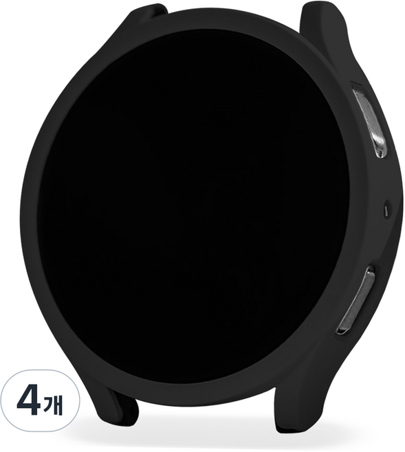 클로버나인 러버나인 하드 커버 스마트워치 케이스, 블랙, 4개