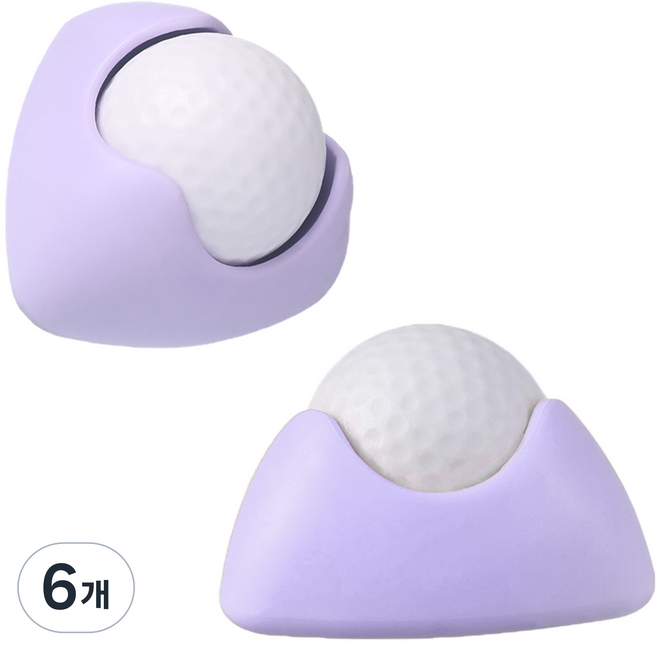 코히모 발바닥 마사지 롤러 바디 지압 볼 7 x 7 x 4.5 cm 4W341, 6개, 퍼플