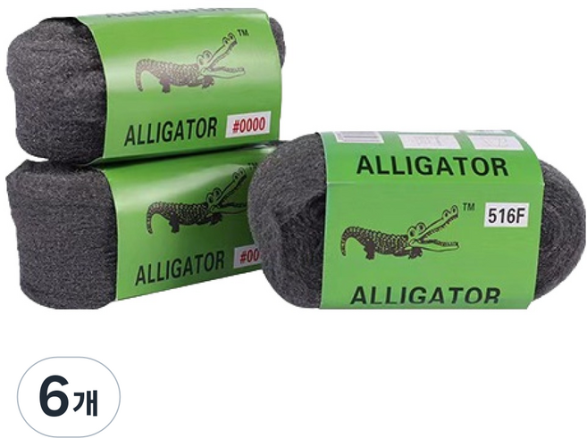 OON 철솜 스틸울 사포 0000, 6개