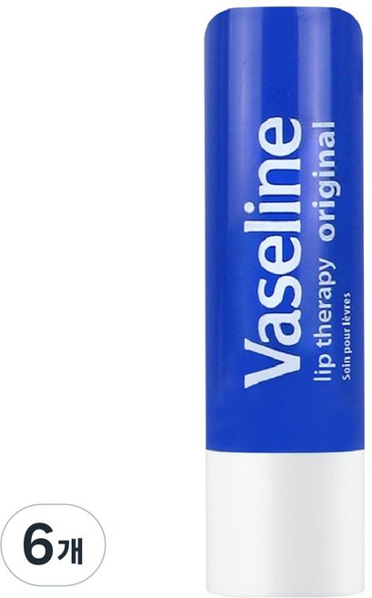 바세린 립테라피 스틱, 오리지날, 4.8g, 6개